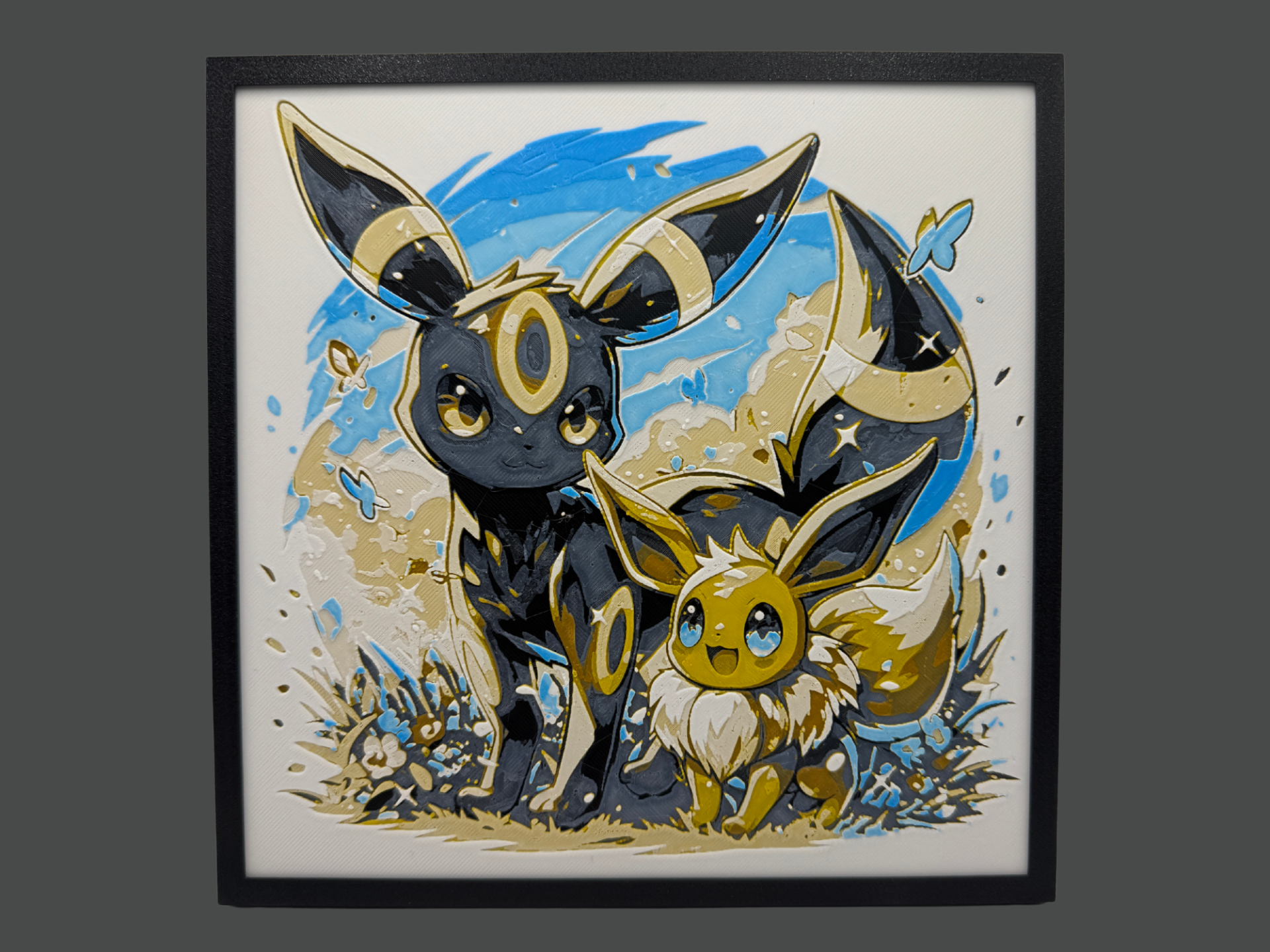 Eevee & Umbreon - Pokemon Hueforge